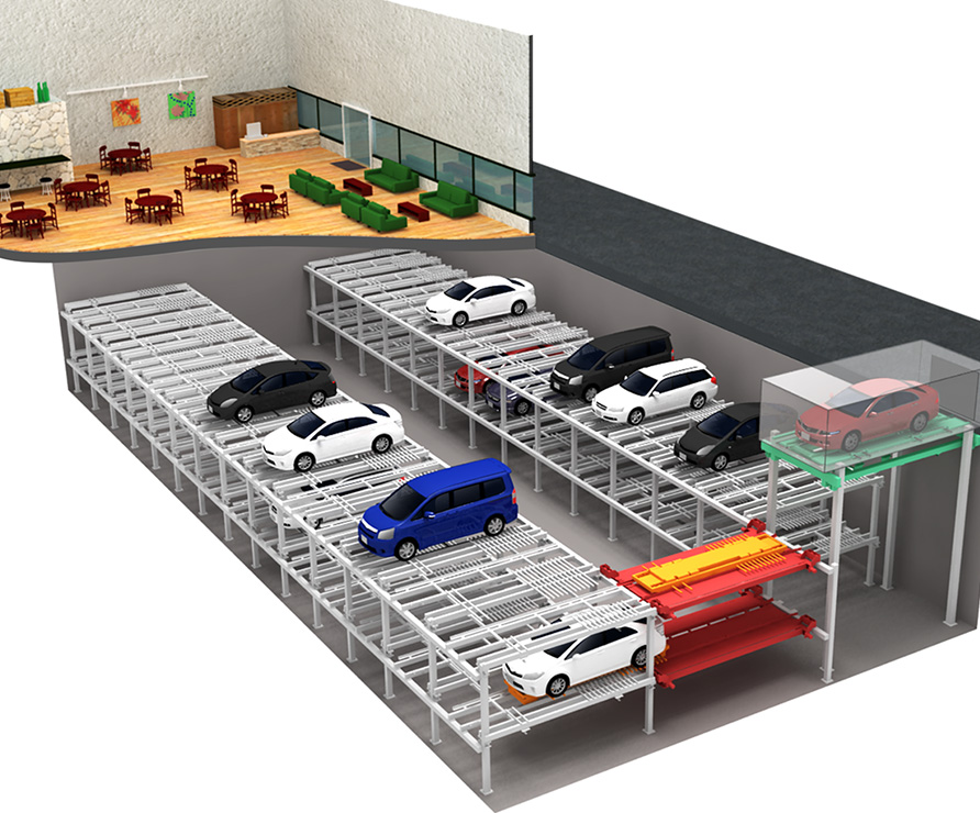 “RC Park” underground rack conveyor systems