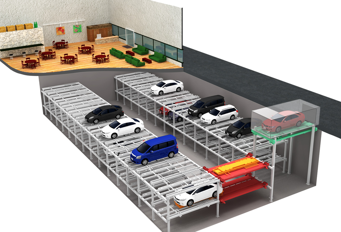 RC Park underground rack conveyor systems