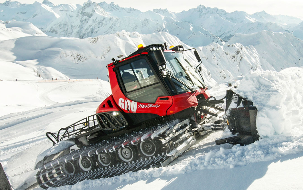 Snow grooming vehicles